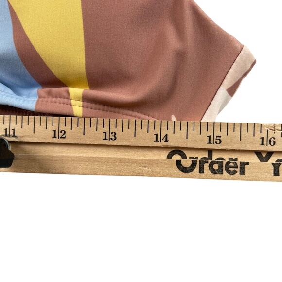 Gossip Bikini Small Multi-color Geometric Print Choker Collar Cheeky High Cut - Picture 9 of 16